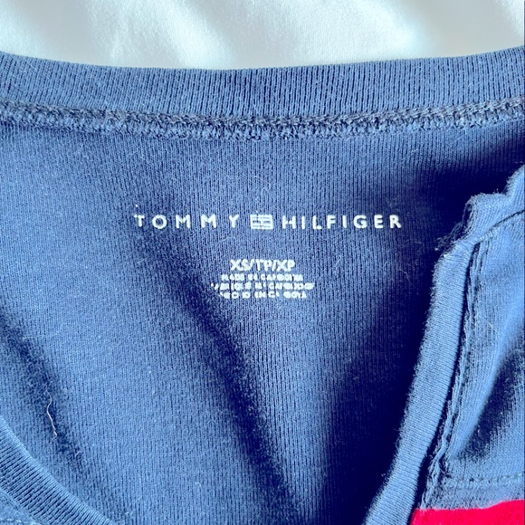 Navy blue, size XS Tommy Hilfiger v-neck tee. (Fits like a small) - Picture 2 of 2
